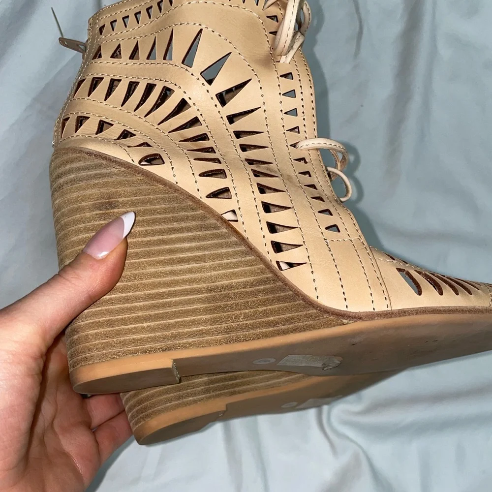 Jeffrey‎ Campbell Lace-Up Rodillo Wedges Women’s Size 8 Coastal Cowgirl Western